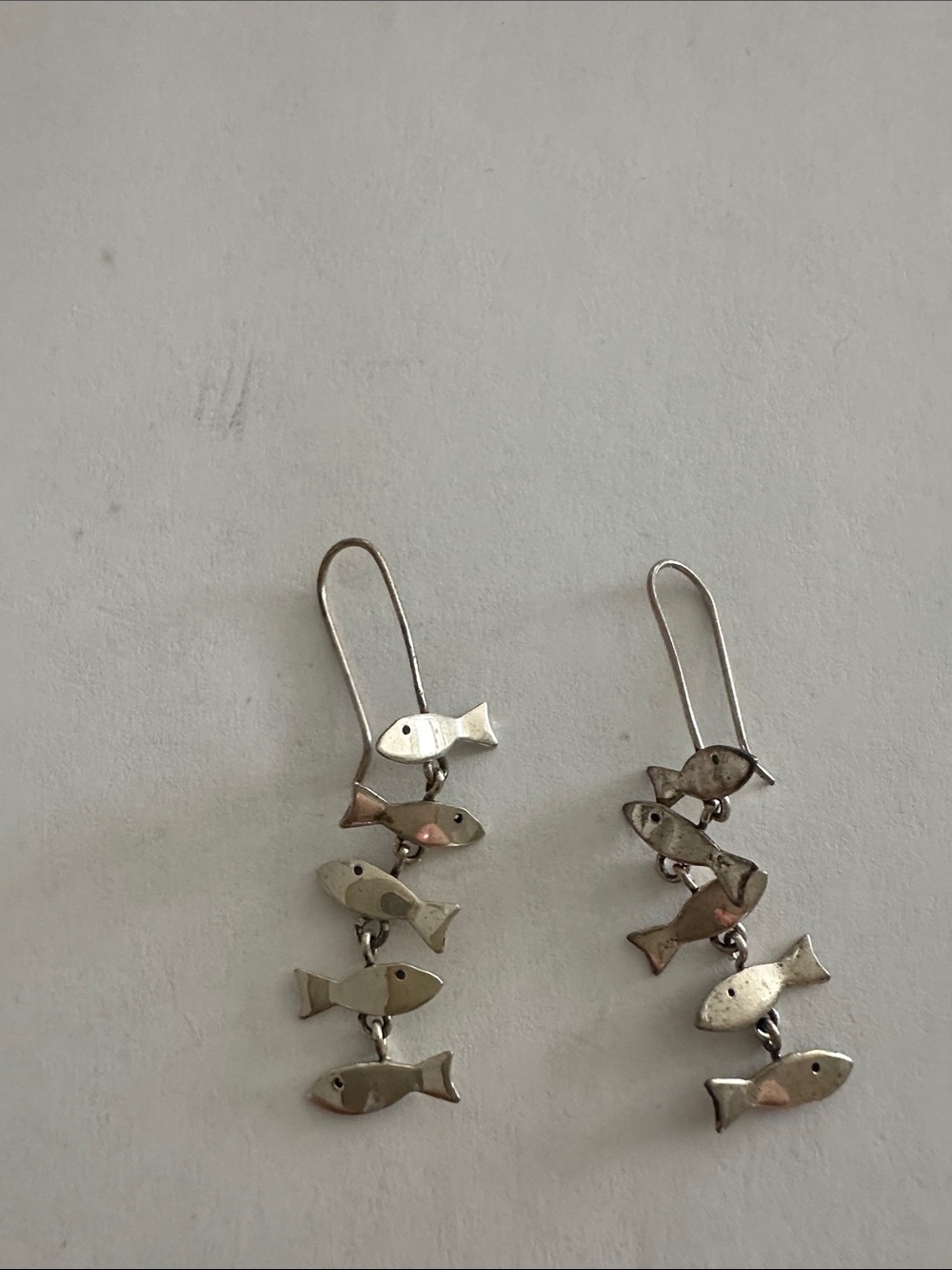 Silver Tone Multi-Fish Dangle Earrings - Women's Jewelry